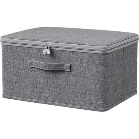 Stoff-Aufbewahrungsbox, abschließbare Box mit Zahlenschloss, 1 x gros, qualifié