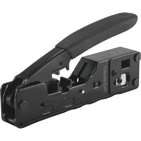Pince à sertir Cat5 Cat6 Cat7 pour connecteurs réseau RJ45 RJ12 RJ11, prises modulaires et câbles Ethernet - Outil de sertissage EZ