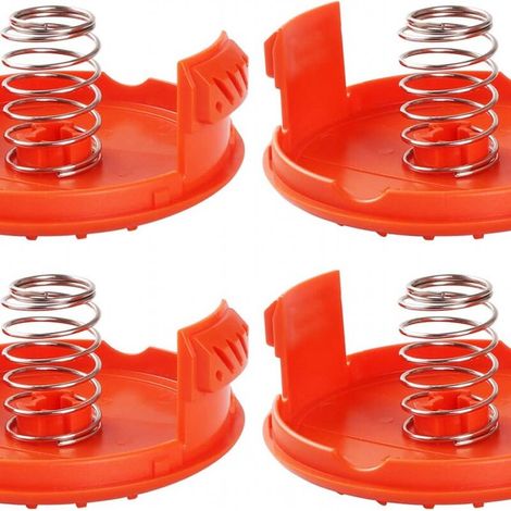 4 capuchons de bobine + 4 ressorts de rechange, accessoires compatibles avec les coupe-bordures BLACK+DECKER RC-100-P (1/5)