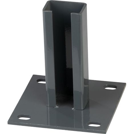 Fuß Strend Pro EUROSTANDARD, 60x40 mm, Anthrazit, RAL7016, zur Verankerung, für Pfosten