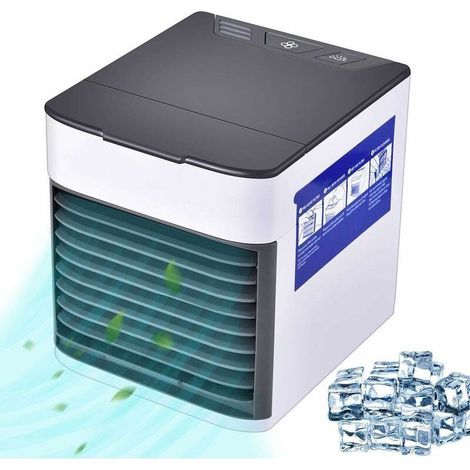Ventilador USB portátil 3 en 1 KZQ, enfriador de aire ajustable con humidificador y purificador. (1/4)