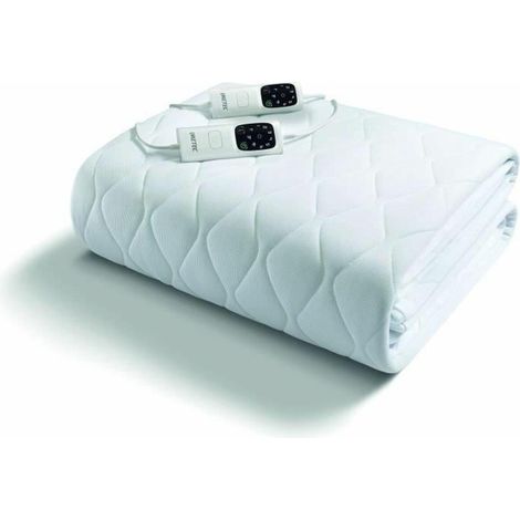 Couverture chauffante électrique 300 W – 165x195 cm – Tissu blanc – Lavable à la main jusqu'à 30 °C – Imetec