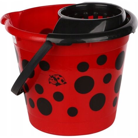 Secchio per mocio con strizzatore 10l rosso Biedronka