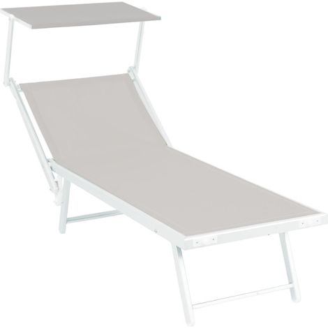 LETTINO POOL CM.186X61X40H C/PARASOLE BEIGE