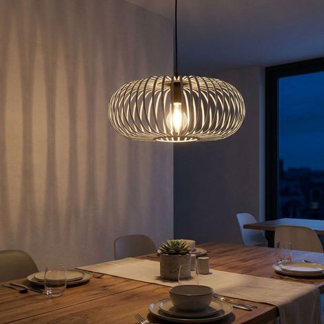 Hänge Leuchte Pendel Schlafzimmer Lampe Metall Käfig grau Decken Strahler Trio Leuchten 306900161 (1/5)
