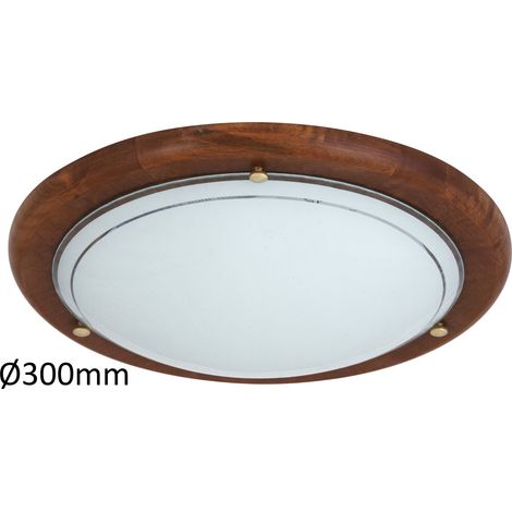 Lámpara de techo redonda de roble Ufo 5417 de Rabalux, 30 cm, E27, 1x60W. (1/2)