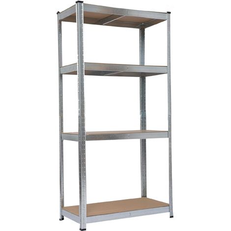 Garden Friend Scaffale 4 ripiani in metallo e MDF, portata 150 kg per ripiano, H 160 x L 80 x P 40 cm (1/9)