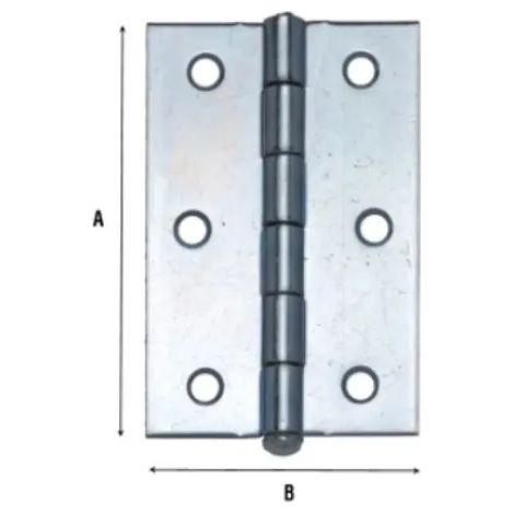 CERNIERA ALDEGHI ART. 840 PESANTE CON PERNO SFILABILE ZINCATA  63 X 44 mm