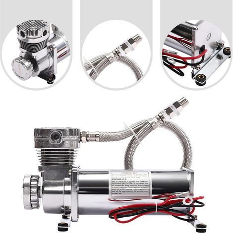 Luftfederung Kompressor Luftkompressor-Kit Hochleistungskompressor 200PSI 12 V 300W Luftkompressor für Autohupen Pneumatische Federungssysteme Pneumatische Werkzeuge (1/5)