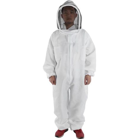 SHINING HOUSE Vêtements d'apiculture (XL) outils d'apiculture vêtements pour abeilles vêtements anti-abeilles épaissis en pur coton vêtements de protection une pièce vêtements pour abeilles