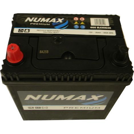 Numax – Batterie de démarrage 12V 35Ah – Courant de démarrage 300A – Technologie classique CA/CA – Polarité plus à gauche (1/2)