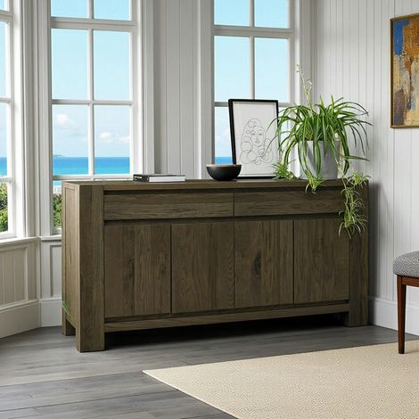 Buffet en bois de chêne fumé ALLEN (1/4)