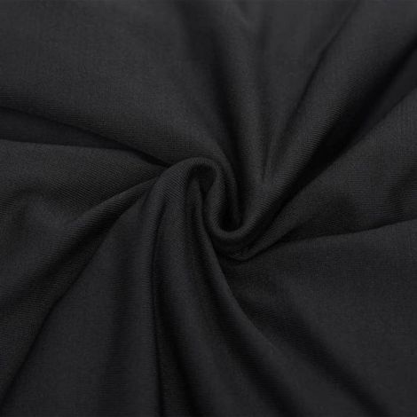 Housse extensible de canapé 2 places - - Noir - Jersey de polyester - 145-185 cm - Lavable en machine (1/5)