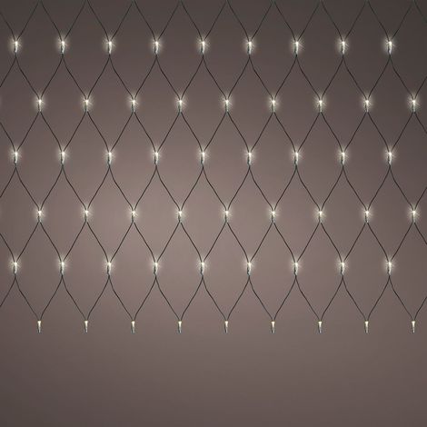 Red de luces con función fija, uso exterior, blanco cálido, 180 leds, 2 x 2 m