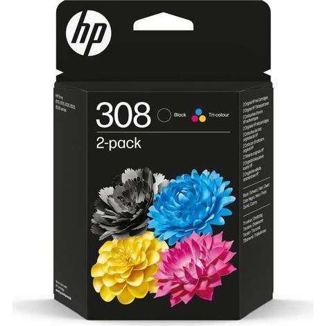 Cartouche d'encre Hp N.308 CART BK/3COULEURS S/B BHP6L6S6 (1/5)
