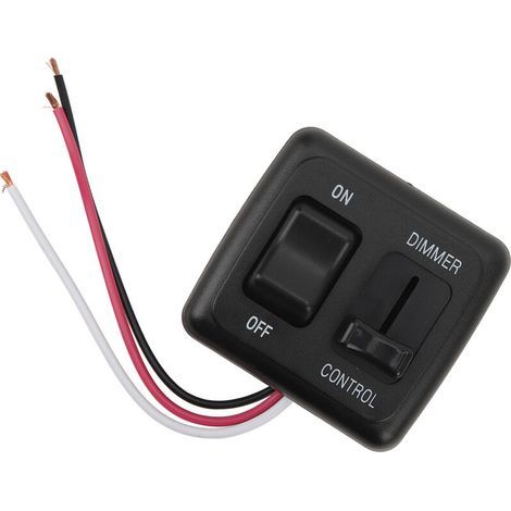 12V DC-Wippschalter mit obenliegendem Dimmer für LED-/Halogen-/Glühlampen-Streifenleuchten für Wohnmobile, Pkw und Lkw (1/4)