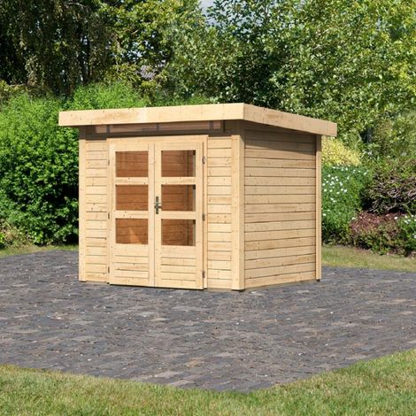Abri de Jardin Bois Massif 4.98m² Kandern 2 Karibu 28mm (1/5)