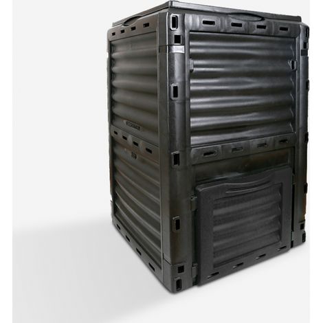 Compostador para jardín composter exterior de plástico 300 litros Humus