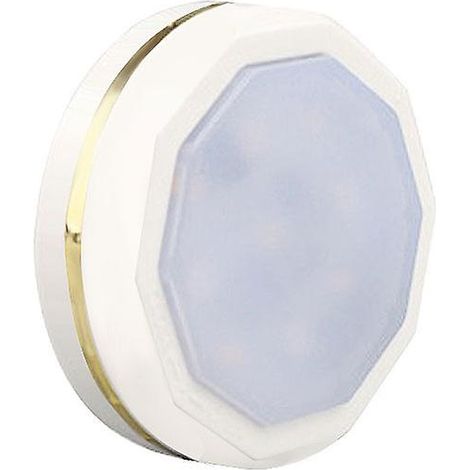 Lampe murale ronde avec télécommande, LED sans fil à intensité variable, alimentée par piles, avec minuterie - sans fil - 16 couleurs et 4 modes, à installer sous cabine (1/4)