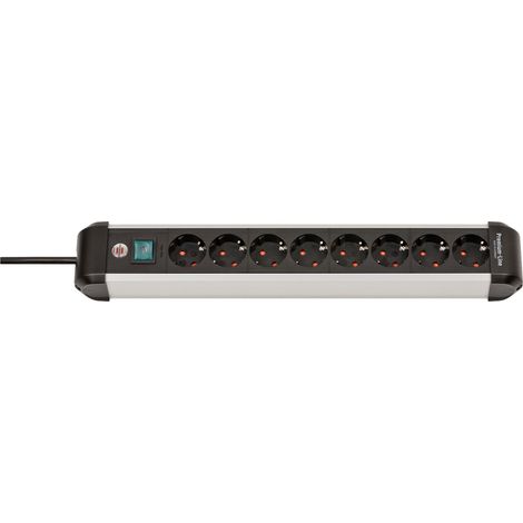 Brennenstuhl 1391030800 Steckdosenleiste mit Schalter Silber, Schwarz Schutzkontakt 1 St. (1/5)