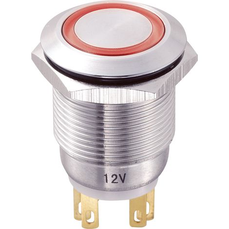 TRU COMPONENTS TC-8831256 LAS1-GQ-11E/R/12V Vandalismusgeschützter Drucktaster 250 V/AC 5 A 1 x Aus/ (1/3)