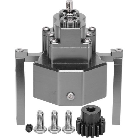Châssis métallique empattement 313mm pour voiture RC Crawler 1/10, boîte de vitesses avant en titane, pièces de rechange. (1/5)