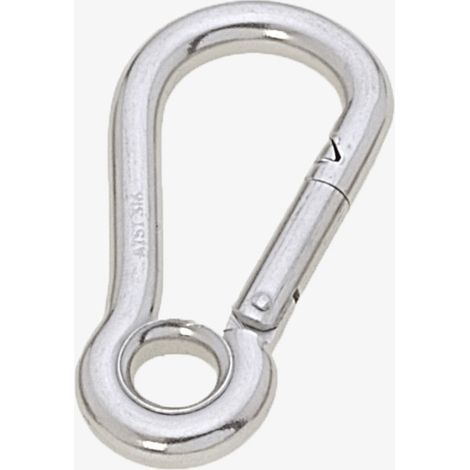 Direct Filet – Mousqueton inox 7cm – Charge maximale 450kg – Anneaux pour accroche toile d'ombrage – Accessoire protection monorang