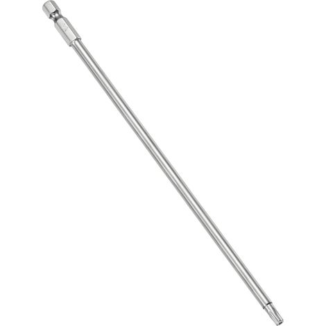 1 embout de tournevis à tête Torx T25 de 6,35 mm, tige hexagonale de 200 mm de long, embouts Torx de sécurité en acier S2 avec trou pour visseuse à percussion, perceuse, outils à main (1/5)
