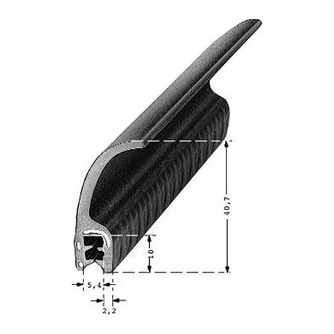Rs Pro – Joint d'étanchéité EPDM noir 20m – Résistance intempéries et produits chimiques – Largeur 5.4mm – Hauteur 40.7mm pour applications spécifiques (1/2)