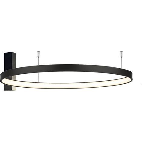 Plafoniera anello nera Ø87 LED 54W 3000K Shilo Agari (1/2)