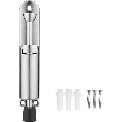 Arrêt De Porte En Acier Inoxydable,Butée De Porte Butoir De Porte Caoutchouc En Alliage De Zinc Avec 3pcs Vis Arrêt De Porte Pour Cuisine Chambre Salon(argent,1pcs) (1/5)
