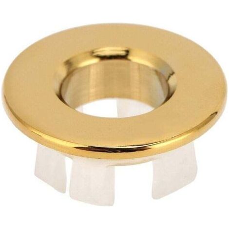 Foro circolare per lavabo, copertura per troppopieno del lavabo del bagno, decorazione per lavello da cucina, anello di ricambio per foro, accessori per il bagno (oro)