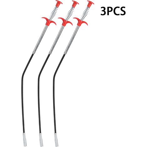 Outil De Débouchage - 62cm Flexible Pour Évier Et Salle De Bain - Nettoyage Cheveux Et Débris - Lot De 1 (1/5)