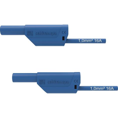 Schützinger VSFK 8700 / 1 / 100 / BL Cordon de mesure de sécurité mâle 4 mm mâle 4 mm 100.00 cm bleu 1 pc(s) Y487922