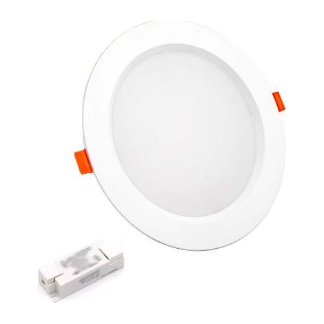 Spot LED Encastrable Plat D160 20W IP44 Avec Transfo - Blanc chaud - 3000K (1/3)