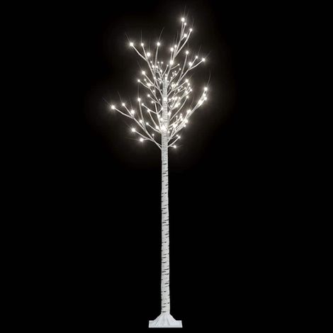 Albero Natale 200 LED 1,8m Salice Bianco Freddo Interno Esterno vidaXL