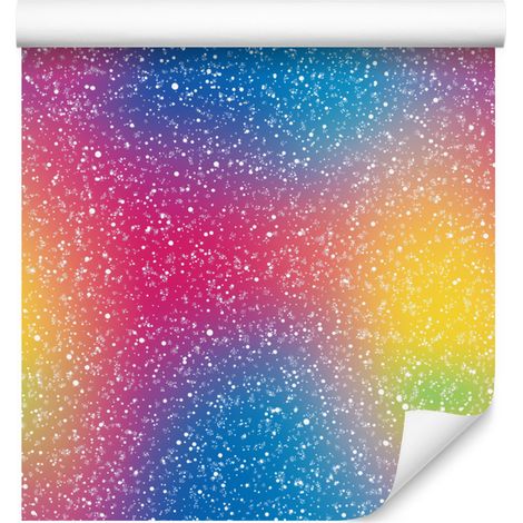 Papier peint à paillettes bleues et violettes pour salon et chambre 50x1000 cm (1/5)