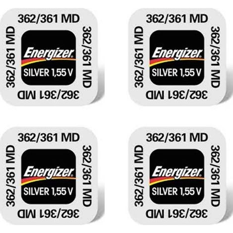 .4 piles Energizer 362/361.