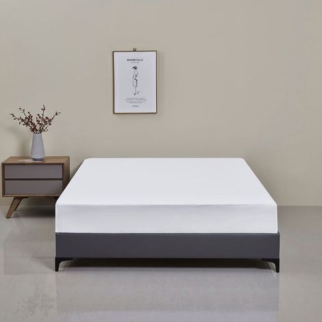 Drap de lit imperméable et anti-poussière en tissu brossé, housse de matelas, protège-matelas, taille européenne et américaine, drap de lit imperméable brossé de couleur unie (1/3)