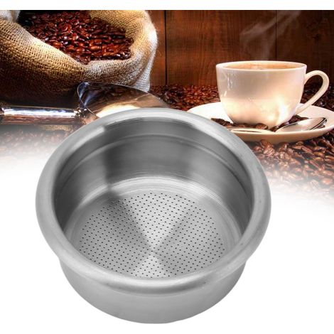 Portafiltro de 58 mm con cesta filtrante reemplazable, reutilizable y lavable, de acero inoxidable (juego de 1 pieza). (1/5)