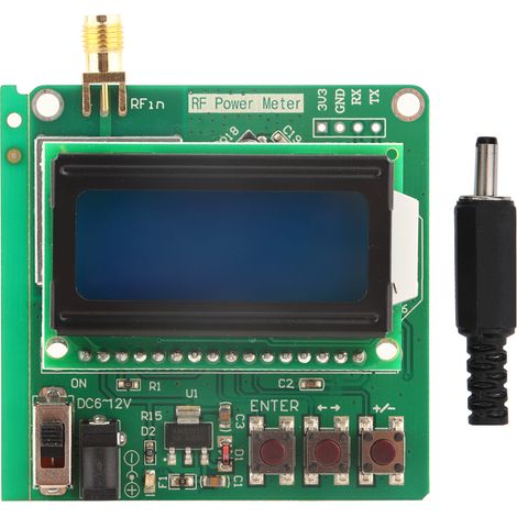 Détecteur de puissance RF numérique avec atténuateur intégré, plage 1 MHz à 8 GHz, affichage LCD (1/5)