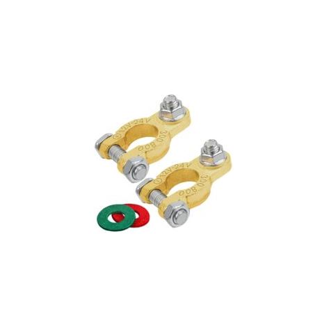 Ede S-giant 1 paire de bornes de batterie 12V 24V avec vis M8, connecteur de batterie universel pour voiture, bateau, camping-car (1/2)