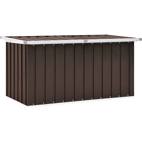 Coffre de rangement de jardin Marron 129x67x65 cm (1/5)