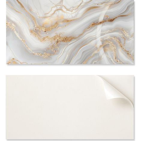 Panel decorativo adhesivo para una r谩pida transformaci贸n de pared, 100x50 cm, ondas abstractas con detalles.