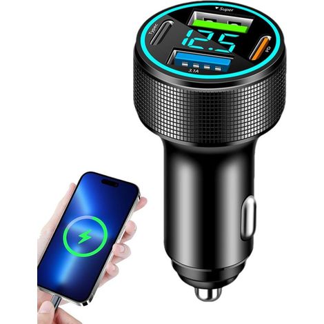 Caricabatterie per auto, caricatore USB per auto (1/5)