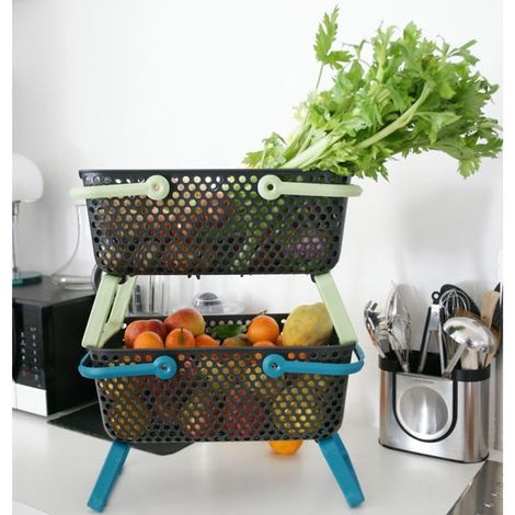Panier de récolte Kajo Gris 15L - Bleu