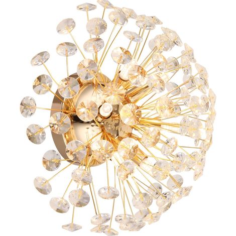Globo - aplique de pared - KATRINA - dorado - vidrio - Ø 40cm -