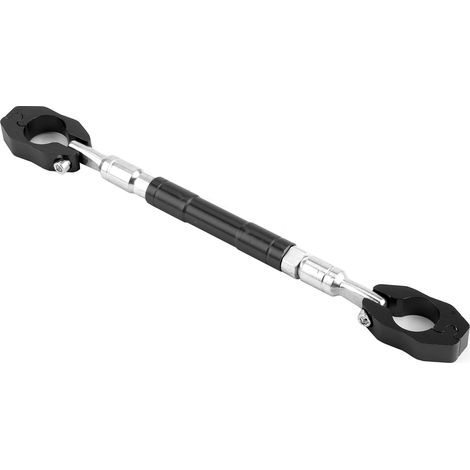 Barre transversale guidon moto 7/8 pouce renforcée réglable levier équilibre aluminium CNC noir universel (1/5)