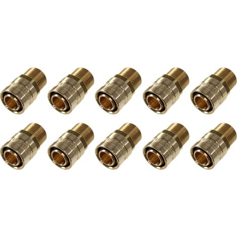 Lot de 10 Raccords PER à glissement Ø12 - Mâle 1/2" (15/21) - IBP Bänninger (1/3)