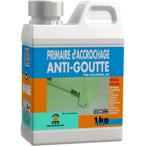 Primaire d’Accrochage Anti-Gouttes 1kg - Sous-Couche Préparatrice pour Supports Lisses - Adhérence Renforcée - Usage Intérieur et Extérieur